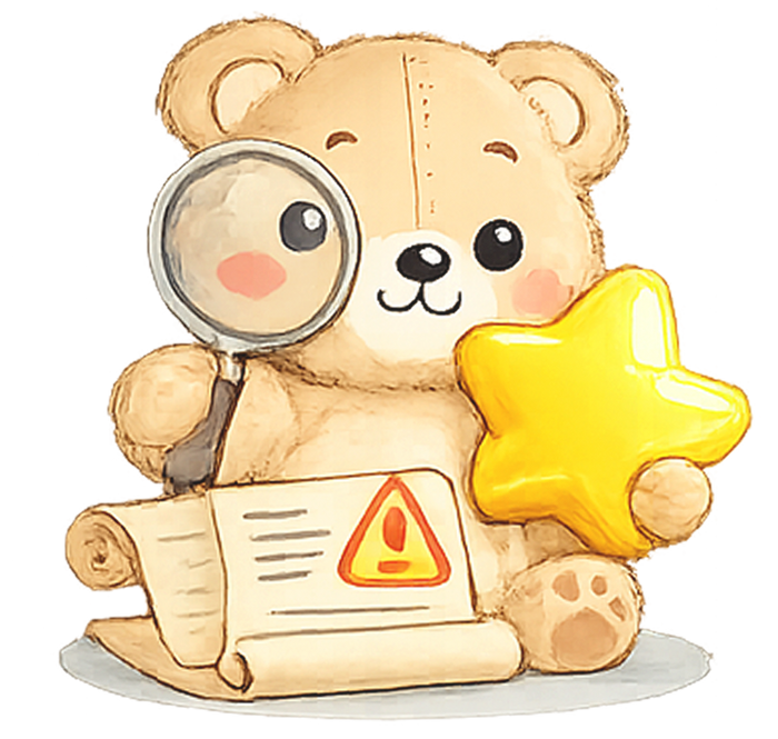 Teddy bear holding a star
